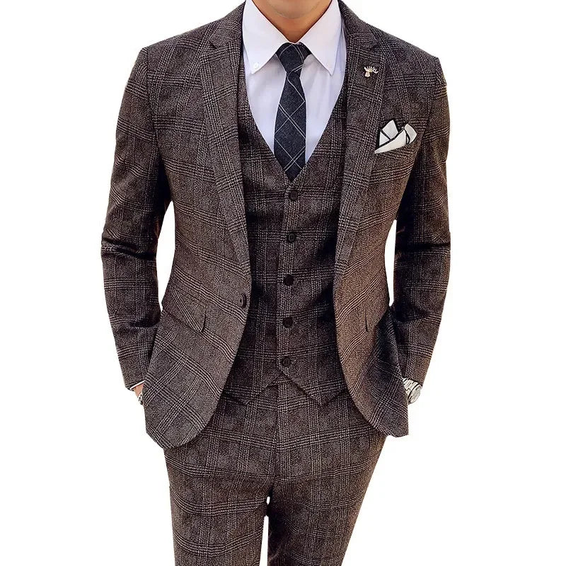 Men's Suit Jacket Vest Pants Fashion