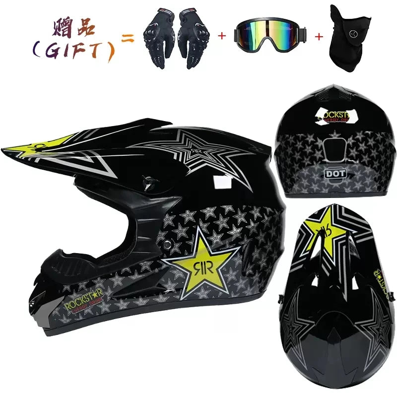 Send 3 pieces gift motorcycle helmet man children off-road helmet bike downhill AM DH cross helmet capacete motocross casco