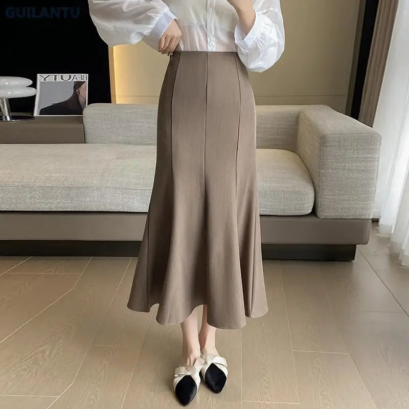 Elegant Women Long Trumpet / Mermaid Skirt