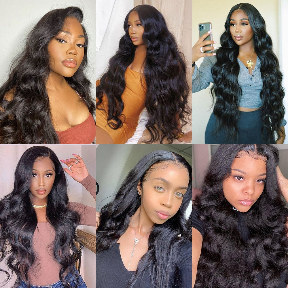 30 40 Inch Body Wave Lace Front Human Hair Wigs Brazilian Hair 13x4 Full Hd Lace Frontal Wig Loose Body Wave - DJVWellnessandPets