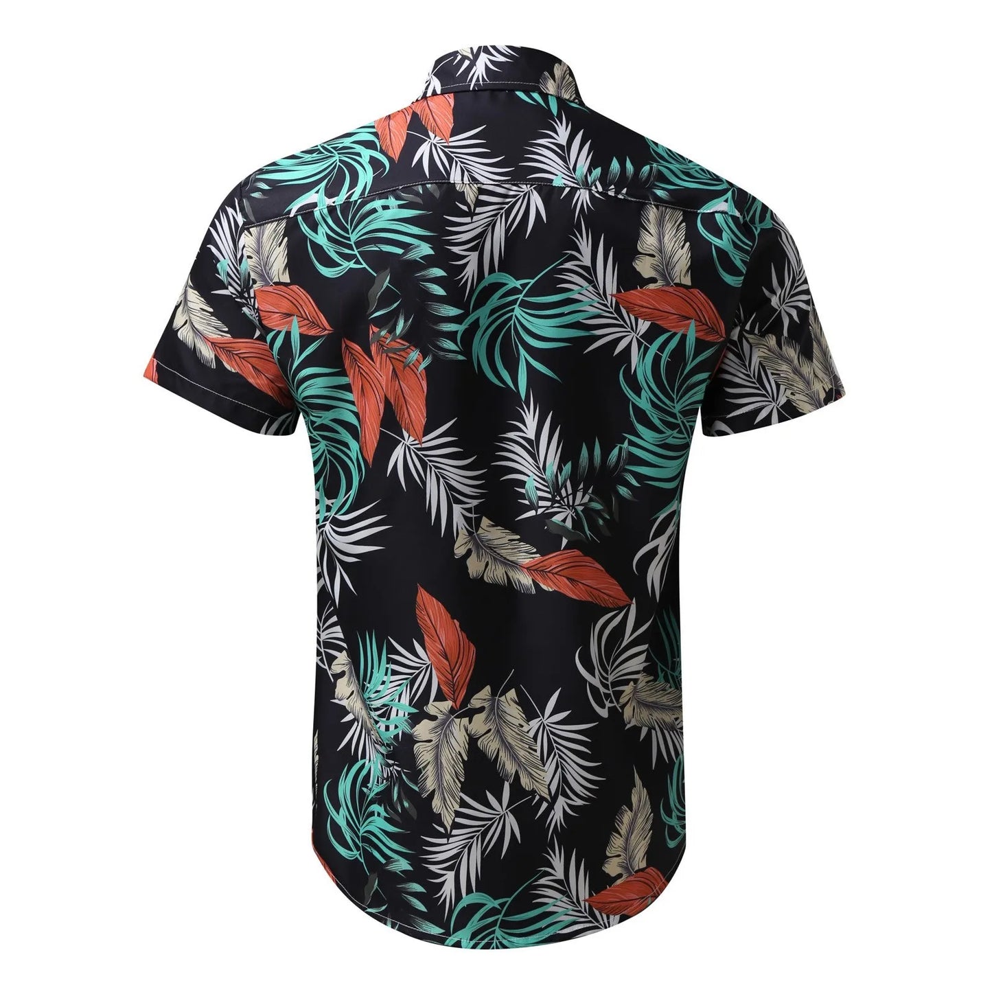 Hawaiian Shirt Men Floral Print Vacation Short Sleeve Shirt Holiday Beach Blouses Tops With Pocket Clothing Camisas De Hombre