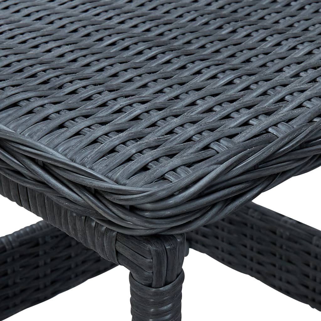 Patio Outdoor Table Deck Outside Porch Furniture Balcony Home Decor Dark Gray 17.7&quot;x17.7&quot;x18.3&quot; Poly Rattan