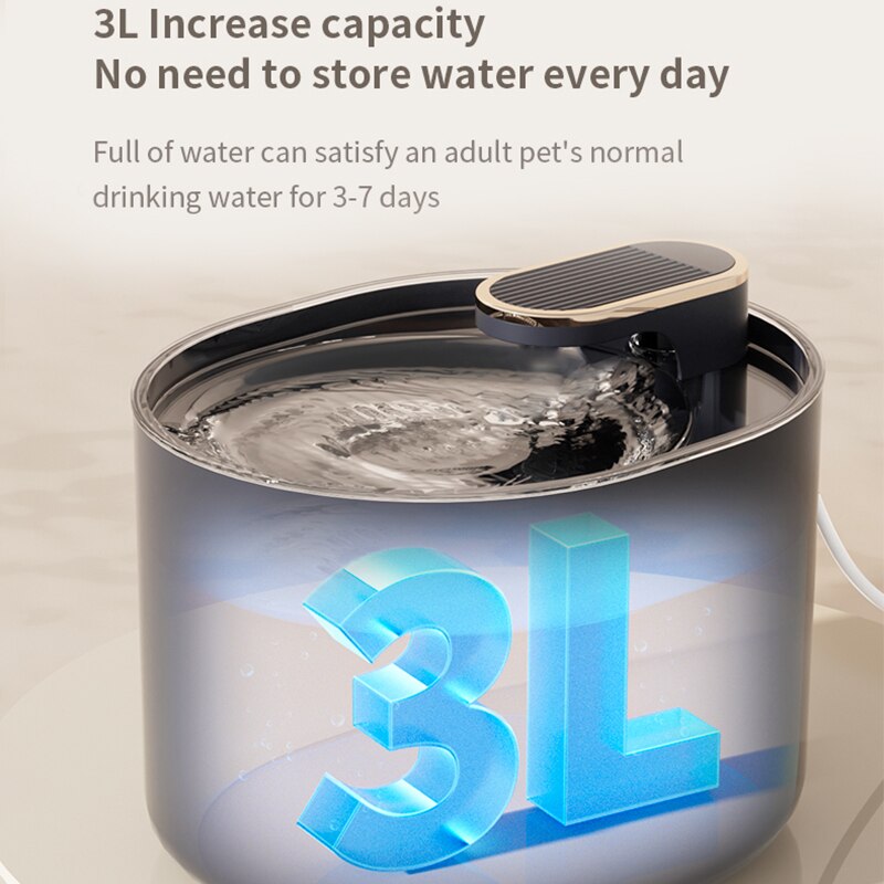 Smart Pet Water Fountain Mute Water Feeder Dog Cat Automatic Drinker USB Charge Electric Active Carbon Filter Drinking Dispenser