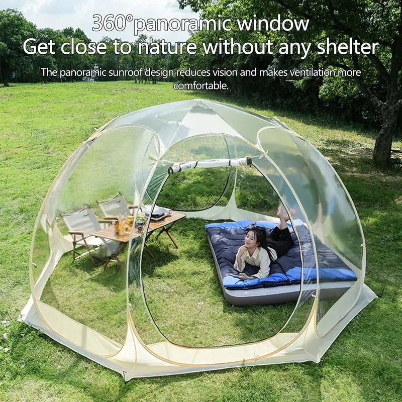 Outdoor Transparent Dome Tent Camping Tent Waterproof Folding Starry Bubble House Beach Camping Sun Room For Hiking travel