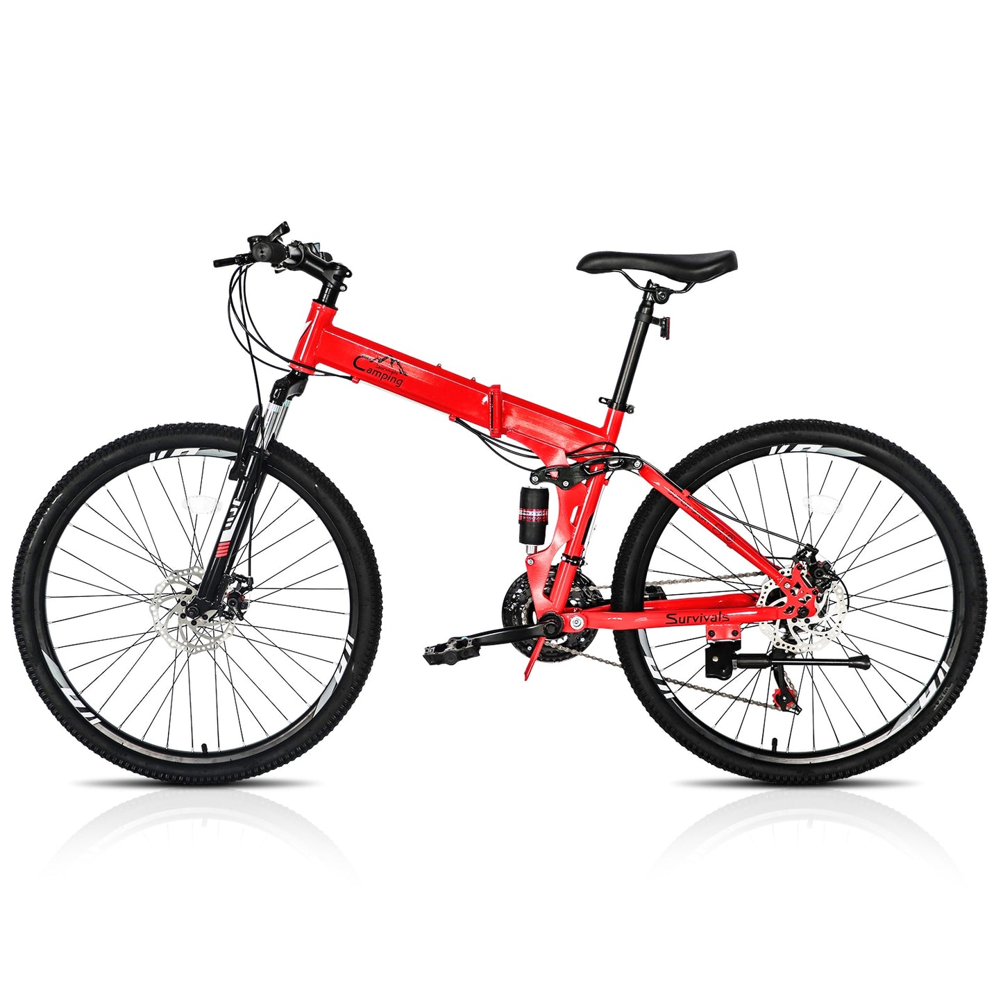 21 Speeds 26&#39;&#39; Foldable Bicycle Mountain Bike High Carbon Steel Road Bike Double Disc Brake Land Rover Cycling 100kg For Shimano - DJVWellnessandPets