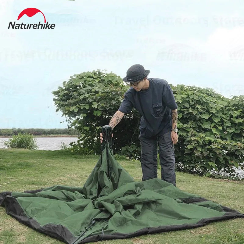 Naturehike 3-4 People Automatic Tent Camping Outdoor Quick Open One-touch Pole Waterproof Detachable Top Awning Fast Collection