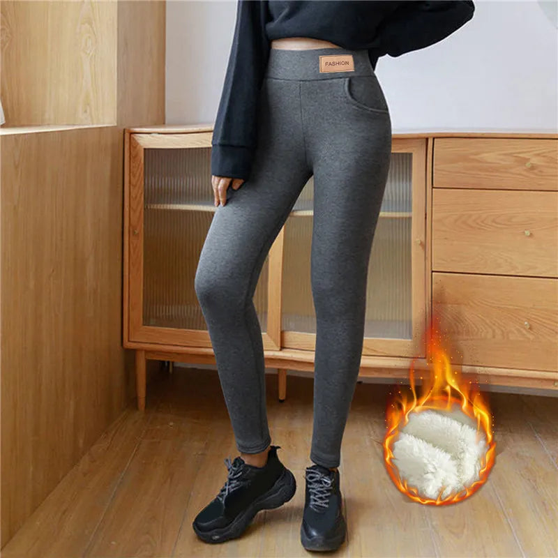 Women Lamb Cashmere Leggings Winter