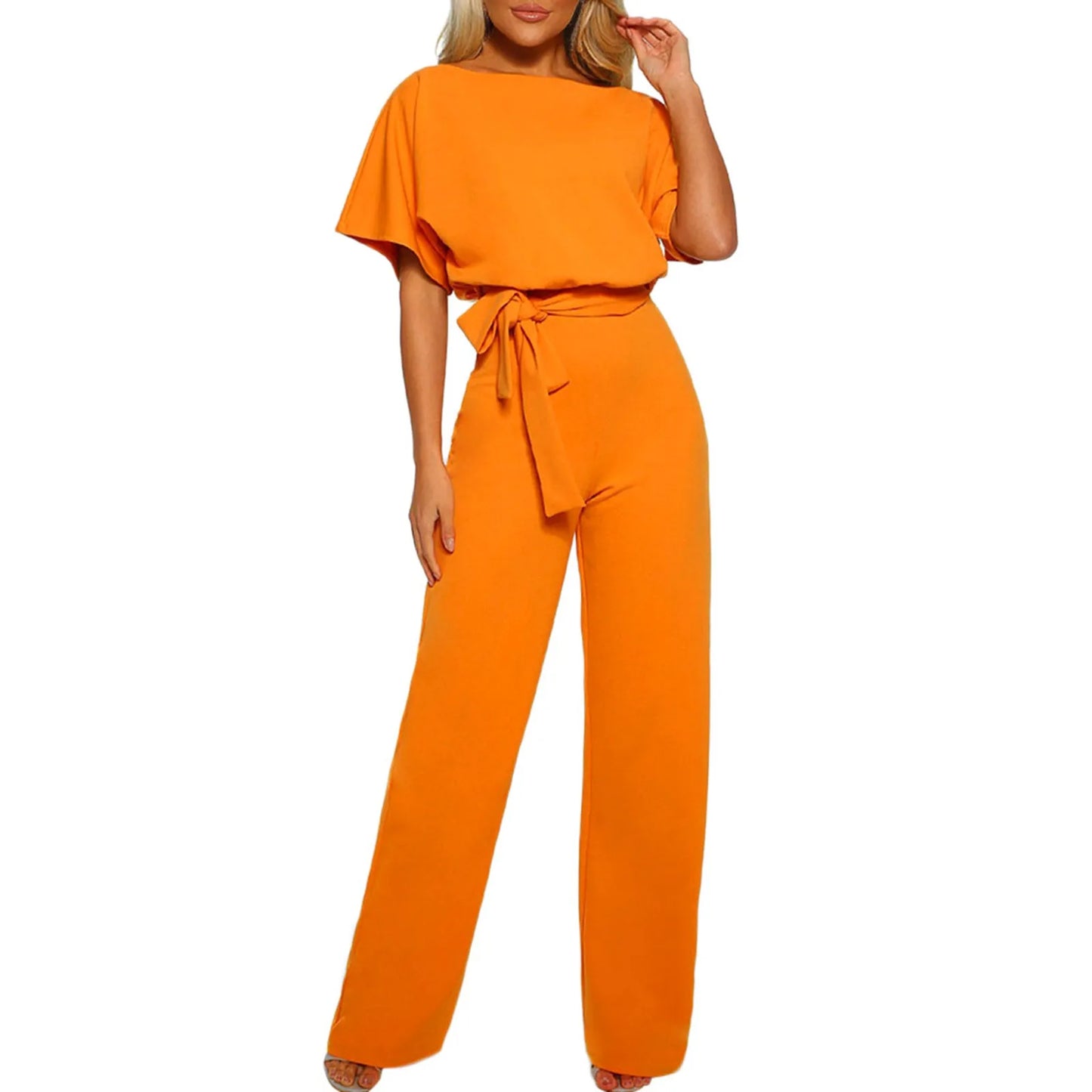 Women Summer Jumpsuit Short Sleeve