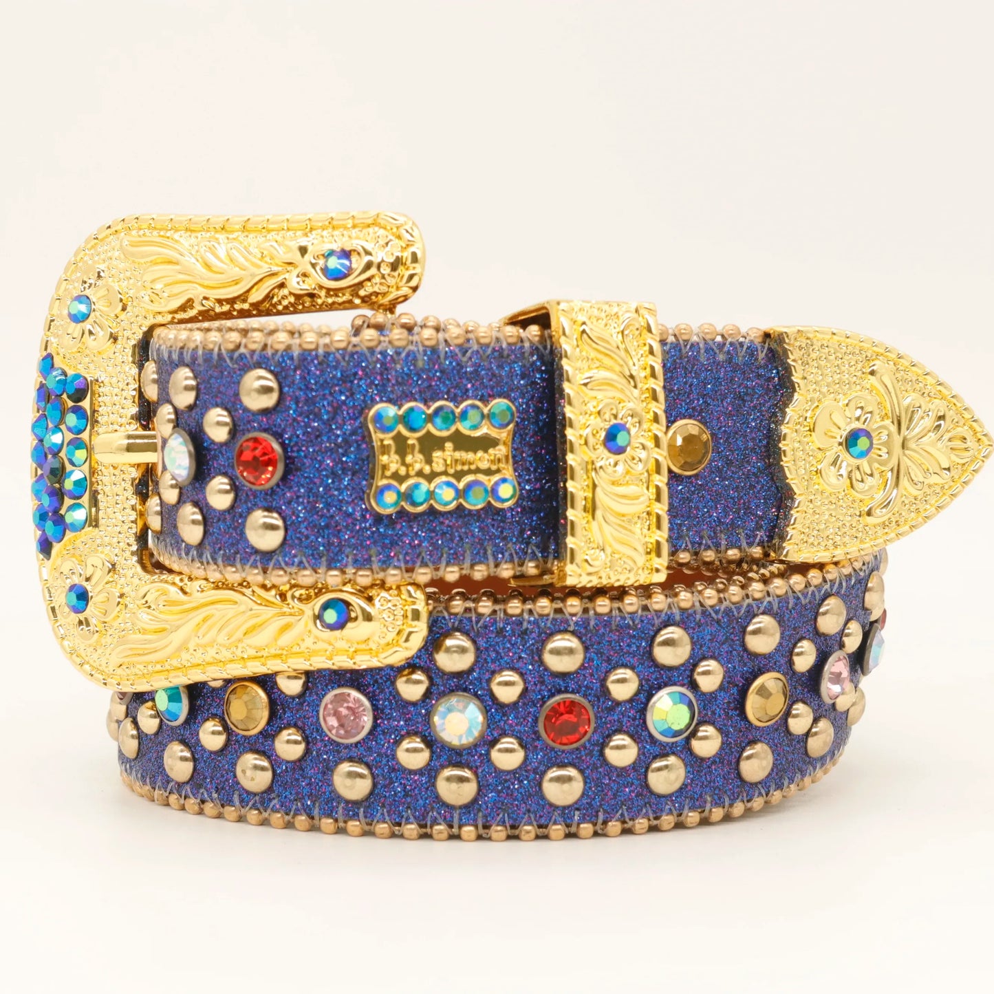 Rhinestones Western Belts Studded Men Women