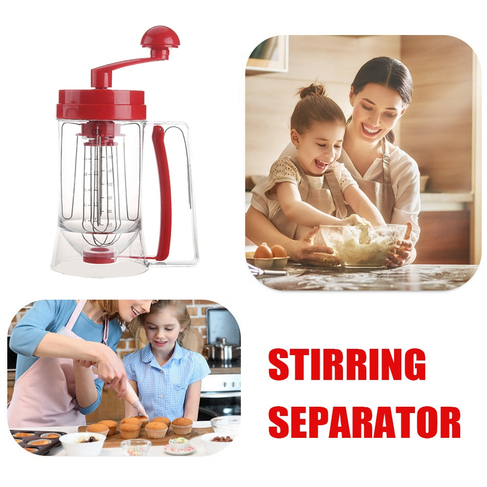 Hand Batter Dispenser Pastry Utensil Measuring Cup Dispenser Pancake Cookie Cooking Gadgets for Home Kitchen Baking Accessories