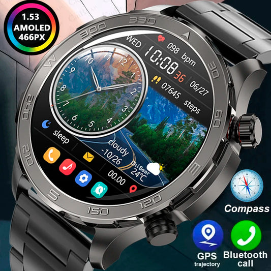 NFC Bluetooth Call Smart Watch Men Waterproof GPS Sport Smartwatch