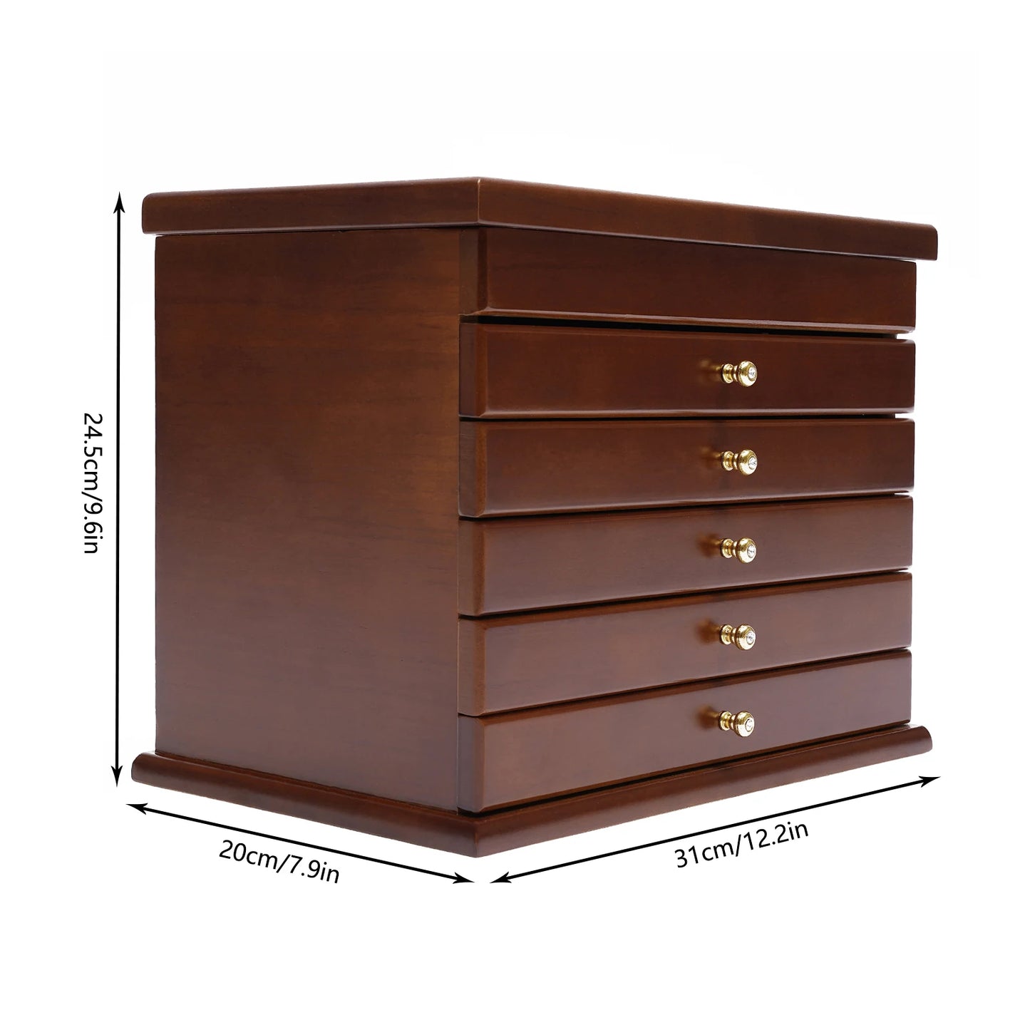 Elegant Storage 6 Drawers Jewelry Storage Box