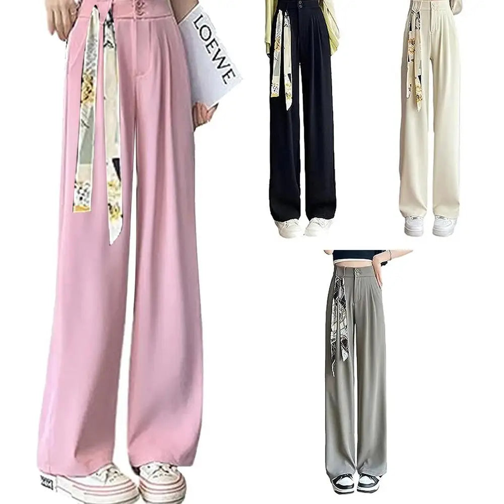 Wide Straight Leg Women's Dress Casual Pants