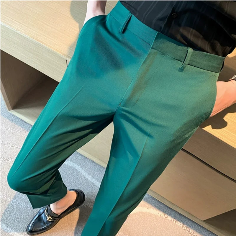 Men's Summer Slim Fit Solid Color Casual Pants