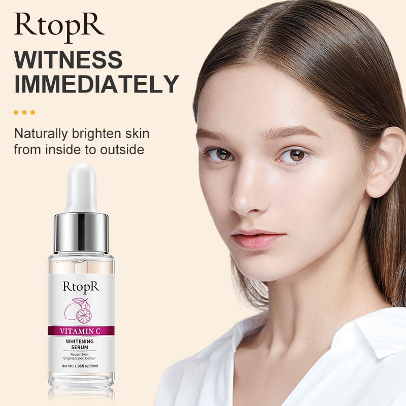 RtopR VITAMIN C Whitening Serum Repair Face Skin Brighten Skin Colour Wrinkle Remover Moisturizing Essence Lift Firm Anti-aging