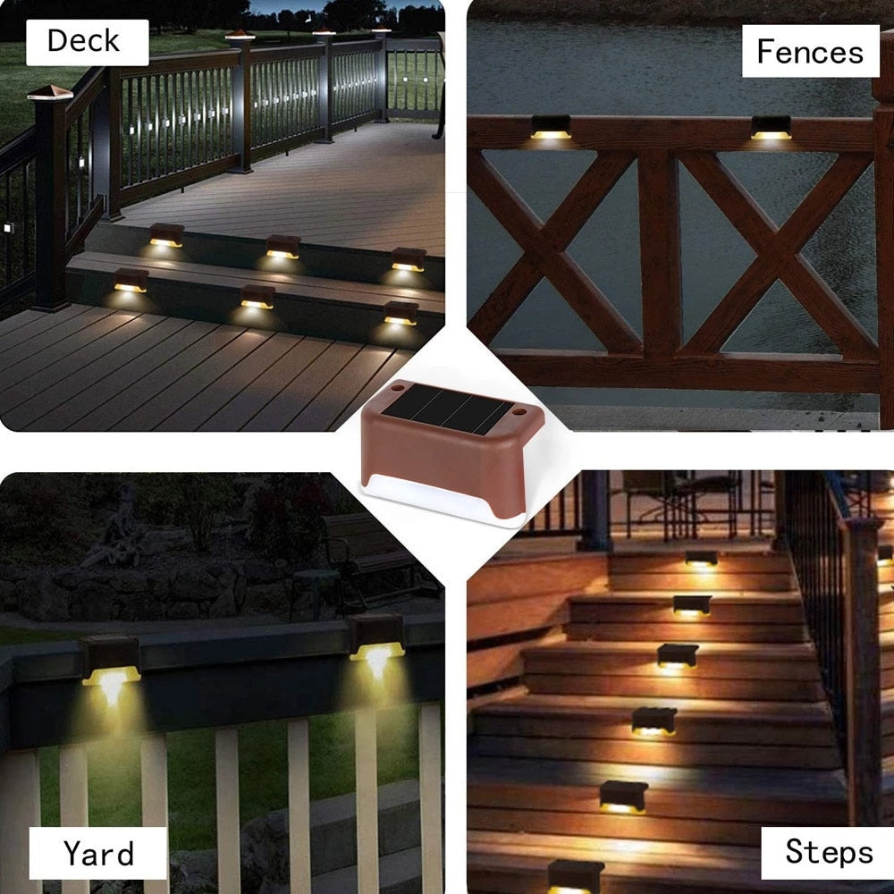 Solar Led Light Outdoor Garden Lights Waterproof Solar Lamp Outdoor Solar Light for Stair Garden Fence Decor Solar Lamp Sunlight