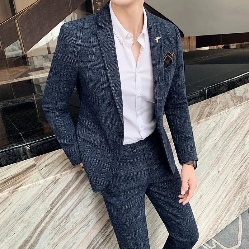 Men's Suit Jacket Vest Pants Fashion