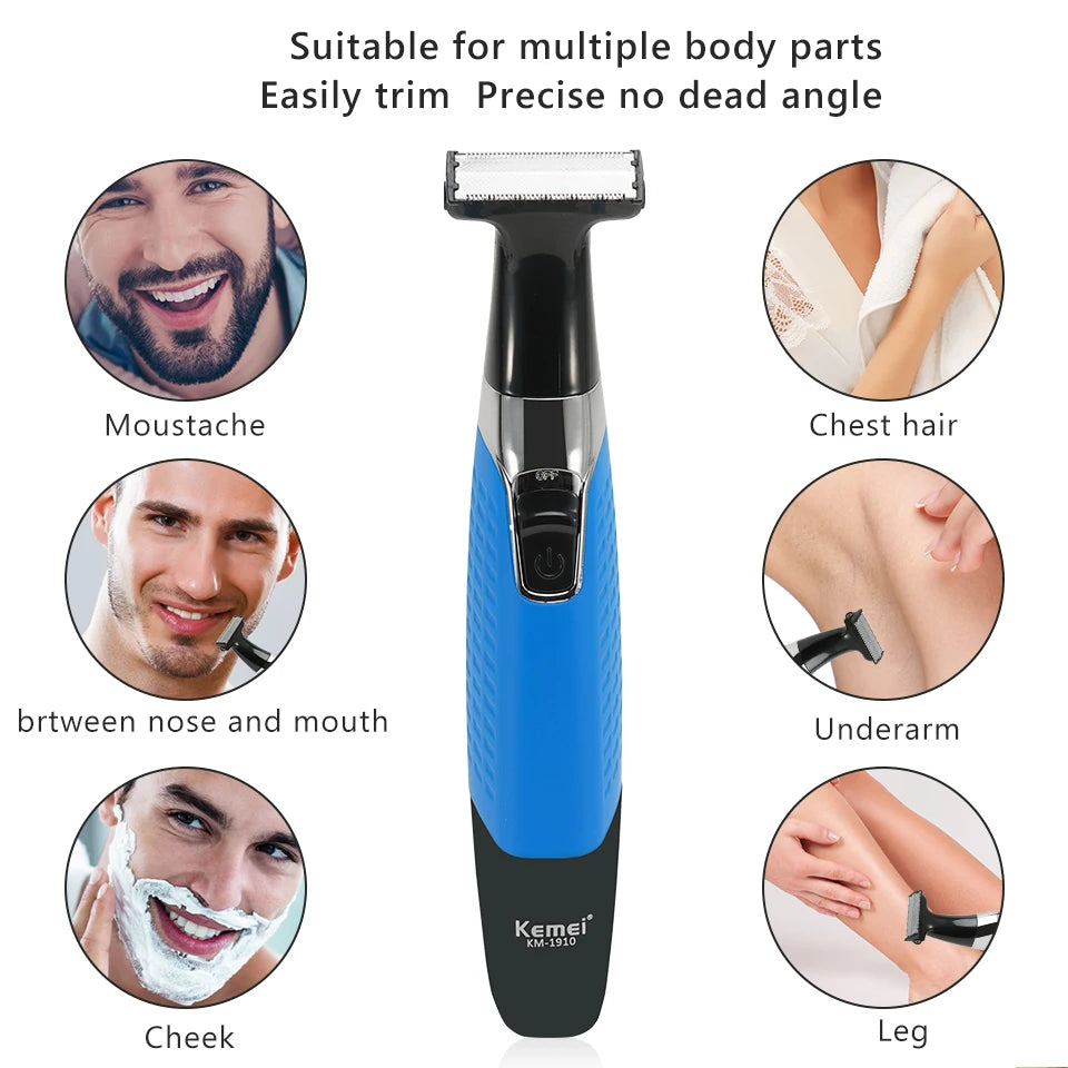 Body Grooming Clipper for Men  Rechargeable Shaver