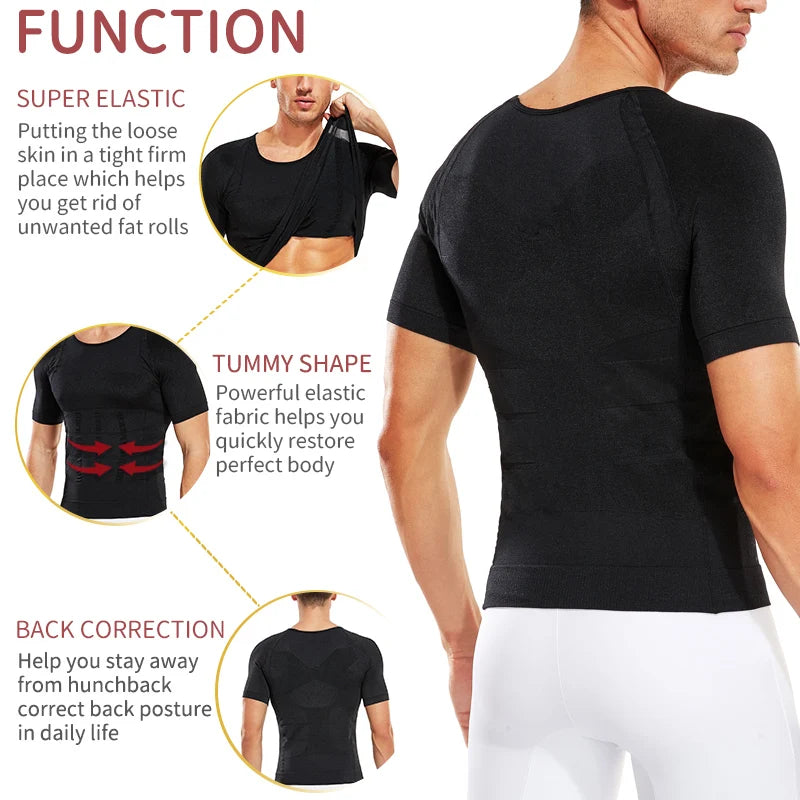 Men Slimming Body Shaper Compression Shirt