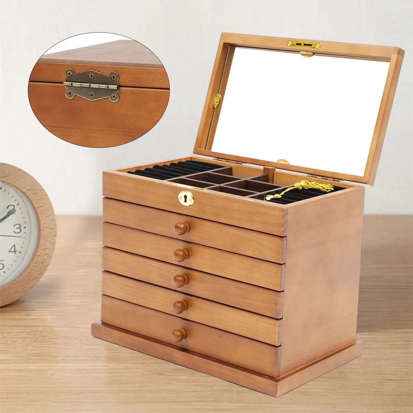 Wooden Gift Storage Box Jewelry Cabinet