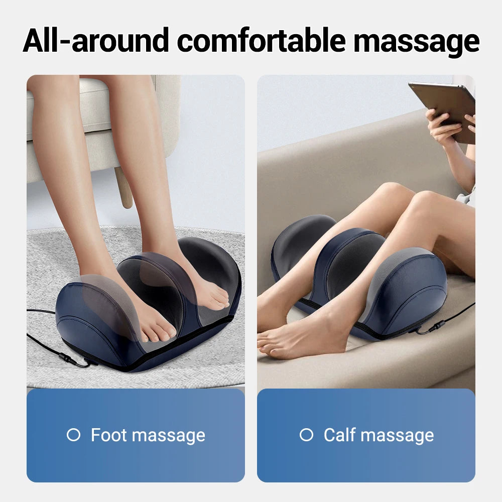 Electric Calf Foot Massager Remote Control Kneading Pressing Hot Compress Therapy Fully Automatic Sole Massage Relieves Fatigue