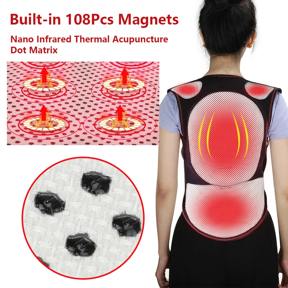 Self-Heating Back Support Waist Brace Magnetic Heating