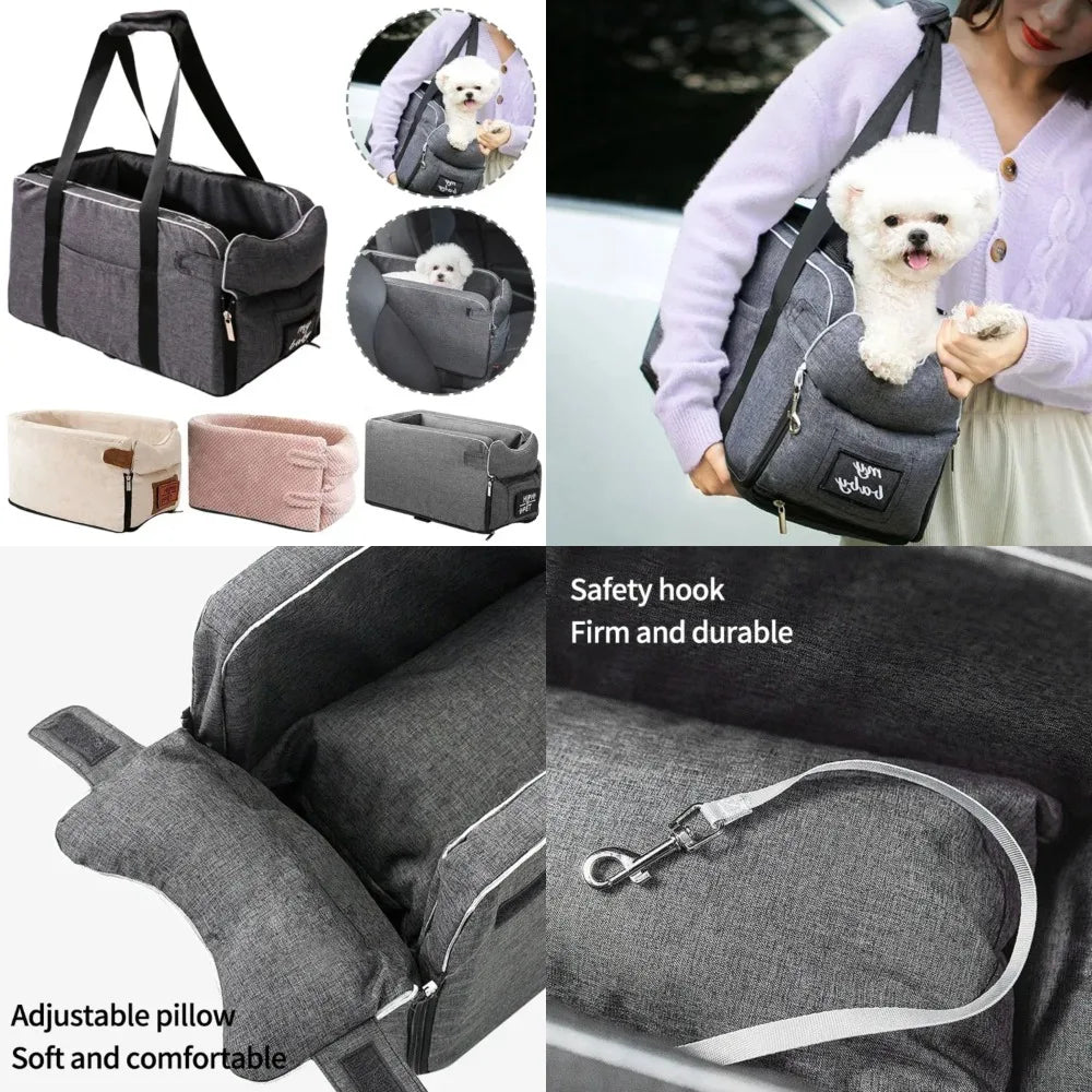 Large Portable Pet Safety Travel Bag Carrier Bed Seat