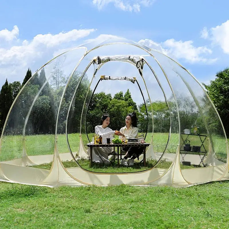 Outdoor Transparent Tent Greenhouse Camping Tent Canopy Weatherproof Clear Pod Pop Up Transparent View Tent For Lawns Camping