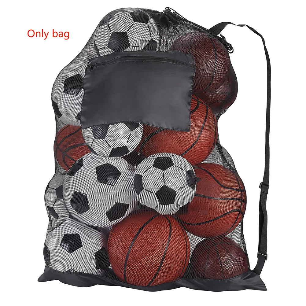 1pc Sports Mesh Storage Balls Bag Large Capacity Basketball Football Swimming Volleyball Storage Supplies Net Bag Accessories