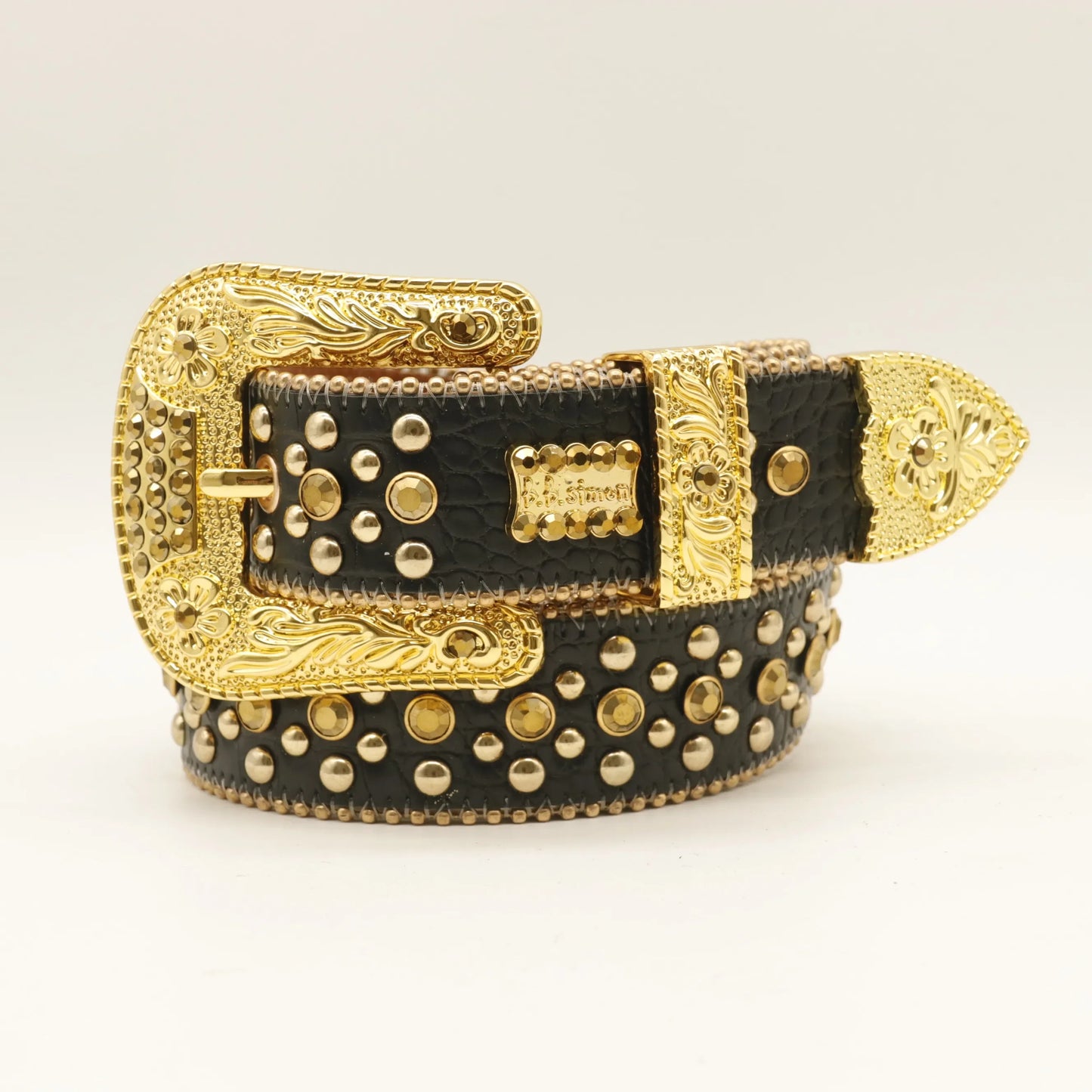 Rhinestones Western Belts Studded Men Women