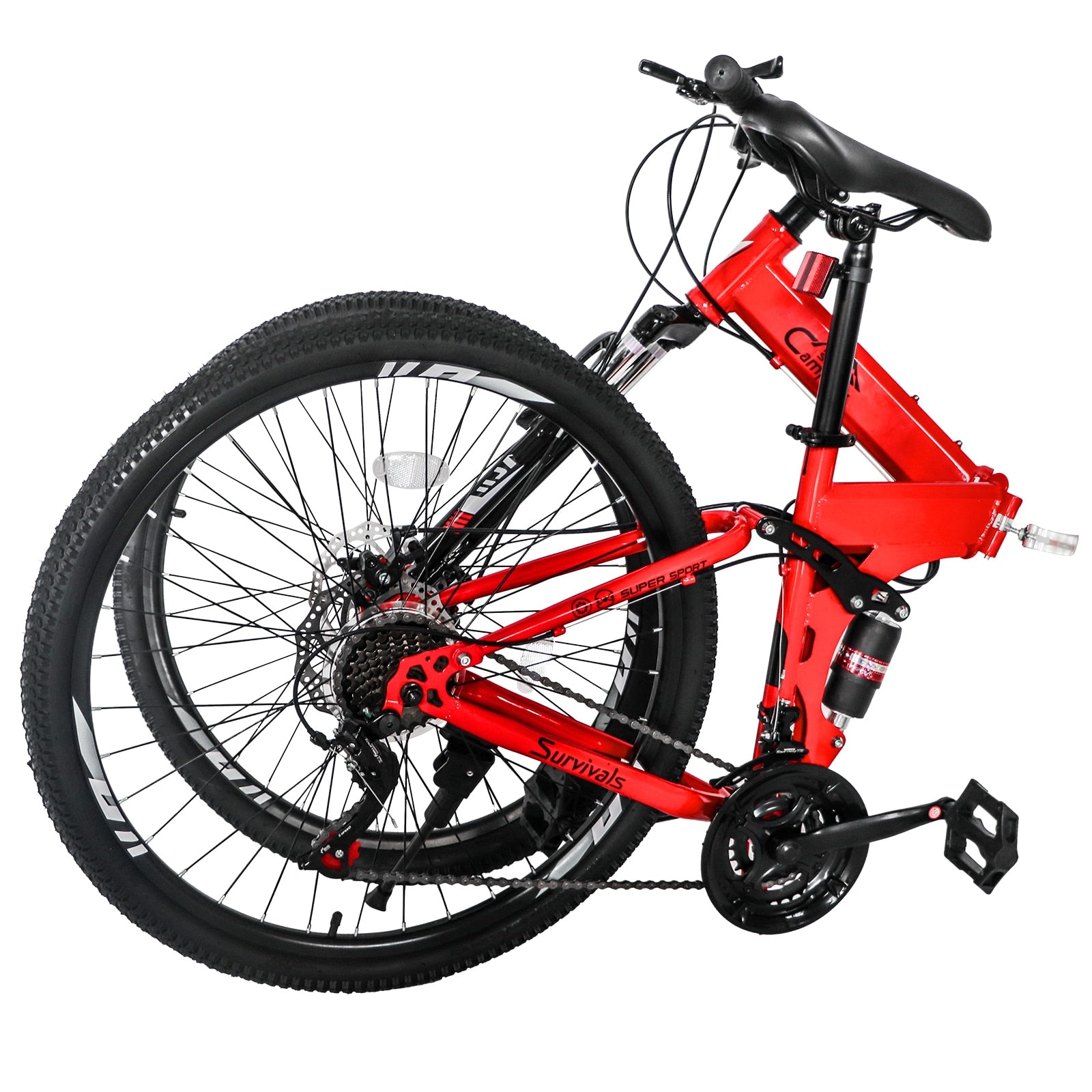 21 Speeds 26&#39;&#39; Foldable Bicycle Mountain Bike High Carbon Steel Road Bike Double Disc Brake Land Rover Cycling 100kg For Shimano - DJVWellnessandPets