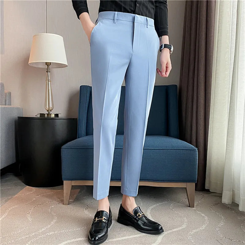 Men's Summer Slim Fit Solid Color Casual Pants