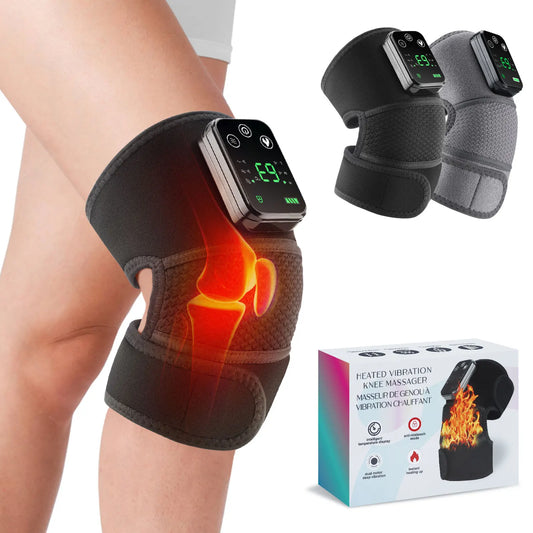 Eletric Knee Temperature Massager Leg Joint Heating Vibration Massage Elbow Shoulder Support Thermal Knee Pad Relieve Arthritis