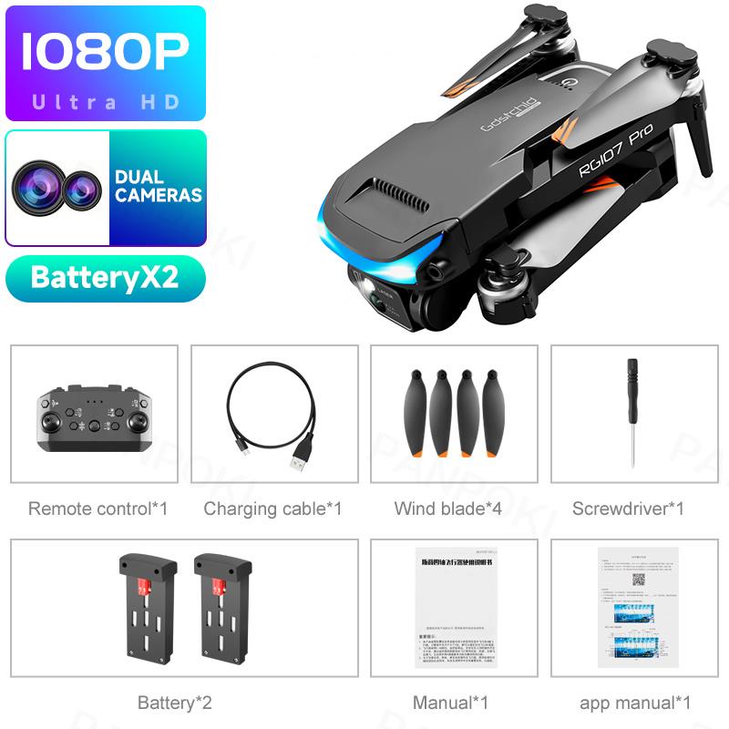 2023 NEW RG107 Pro Drone Profesional Obstacle Avoidance 4K HD Dual Camera WIFI for drone Remote Control Quadcopter RC Drone - DJVWellnessandPets