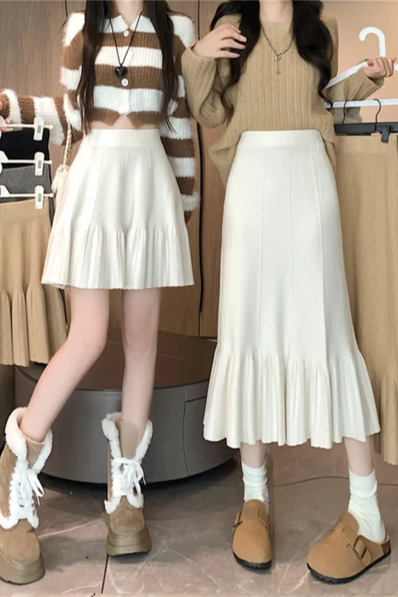 High Waist Slim Trumpet Mermaids Casual Elegant LeAnkle Skirts