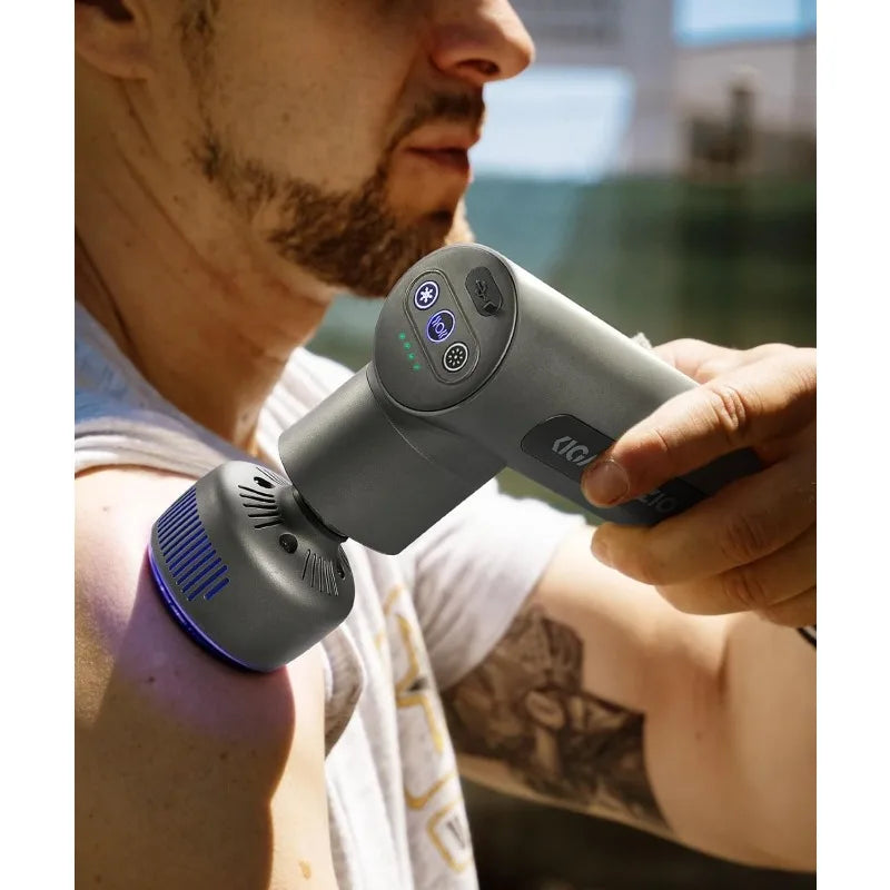 Percussion Massage Gun Deep Tissue, Muscle Massage Gun with Heat and Cool for Whole Body Back Pain Relief