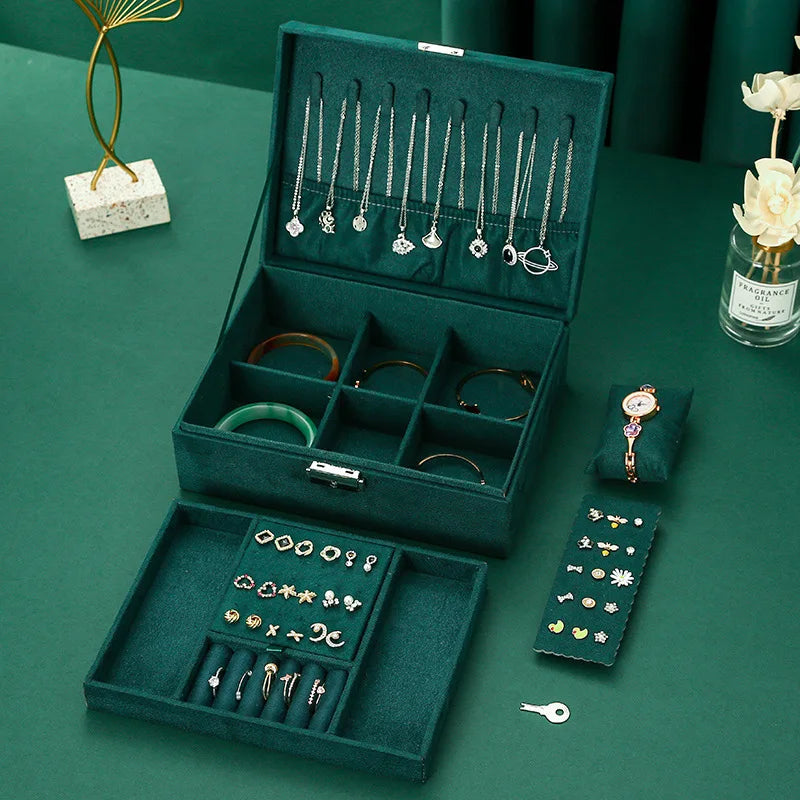 Portable Jewelry Box Organizer Display