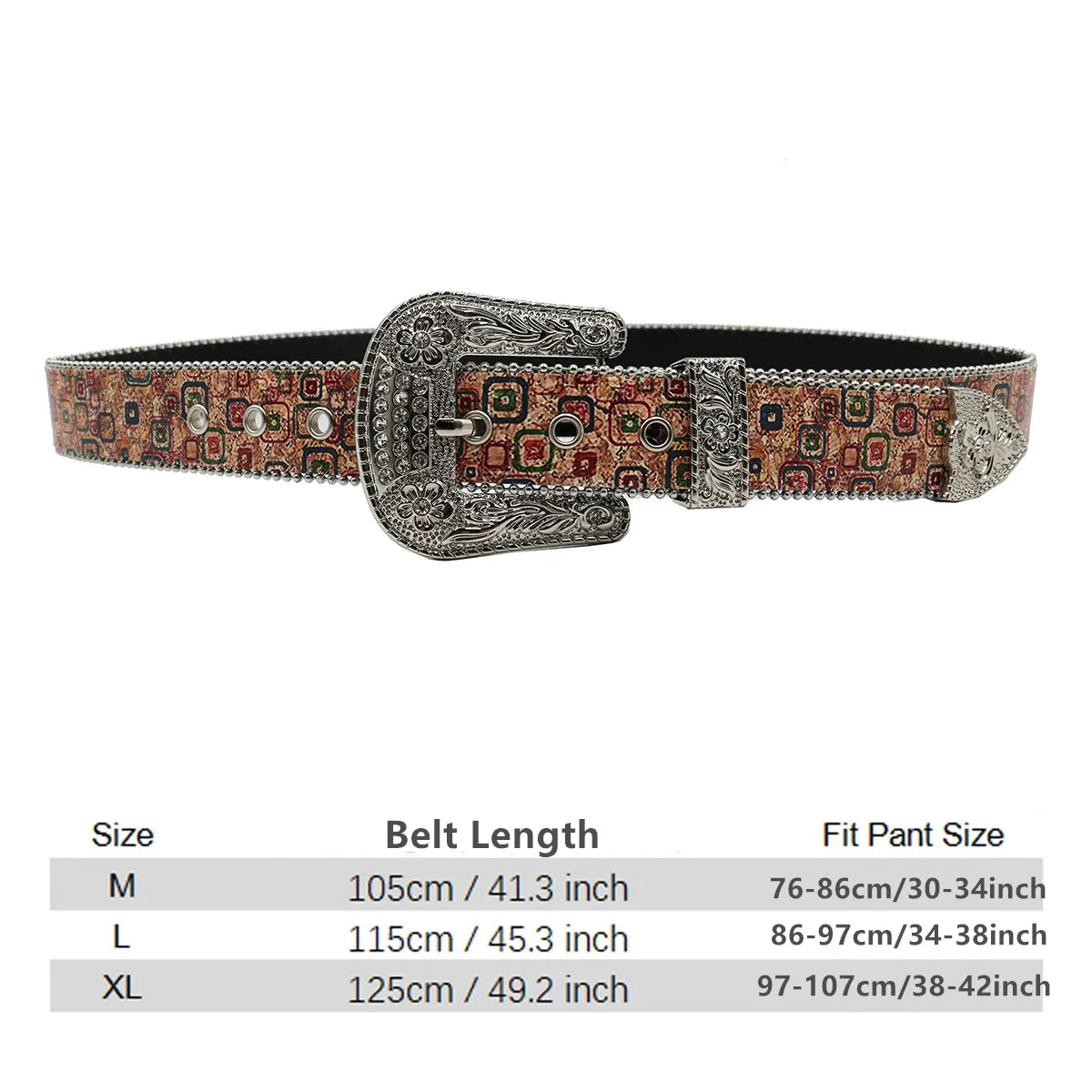 Punk Rock Shiny Jeans Accessories Rhinestone Inlaid Belt