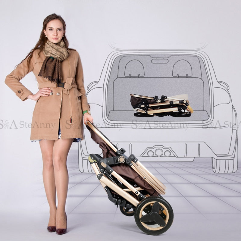 5-IN-1 Luxury Baby Stroller Free Shipping Pram Portable  baby Carriage With Car Seat Travel System Infant Pushcar on 2023 - DJVWellnessandPets