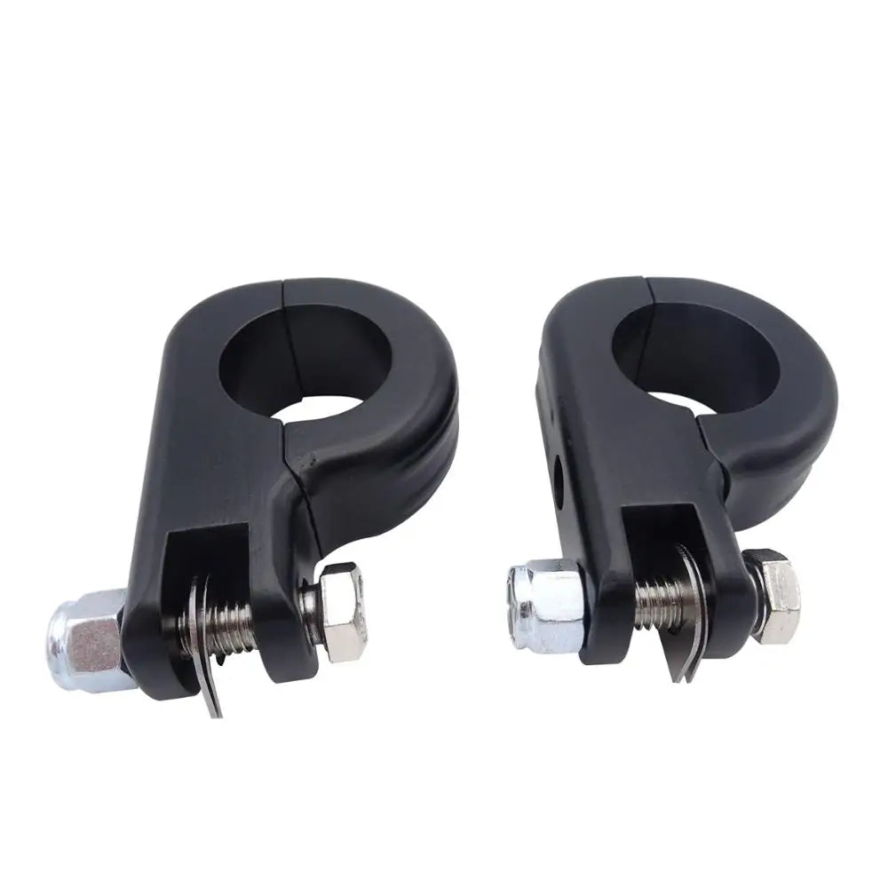 Motorcycle Accessories 1.25" Highway Offset P Clamp Footpegs Mount Kit Steel For Harley Davidson Engine Guard Bar Universal