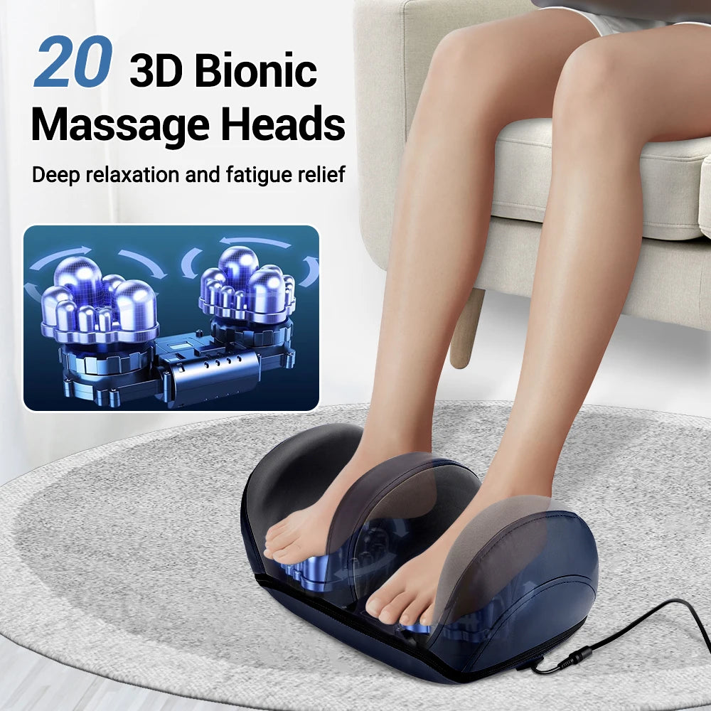 Intelligent Foot Massage Electric Calf Massage Device Kneading Massage Red Light Hot Compress Deep Relaxation Relieve Fatigue