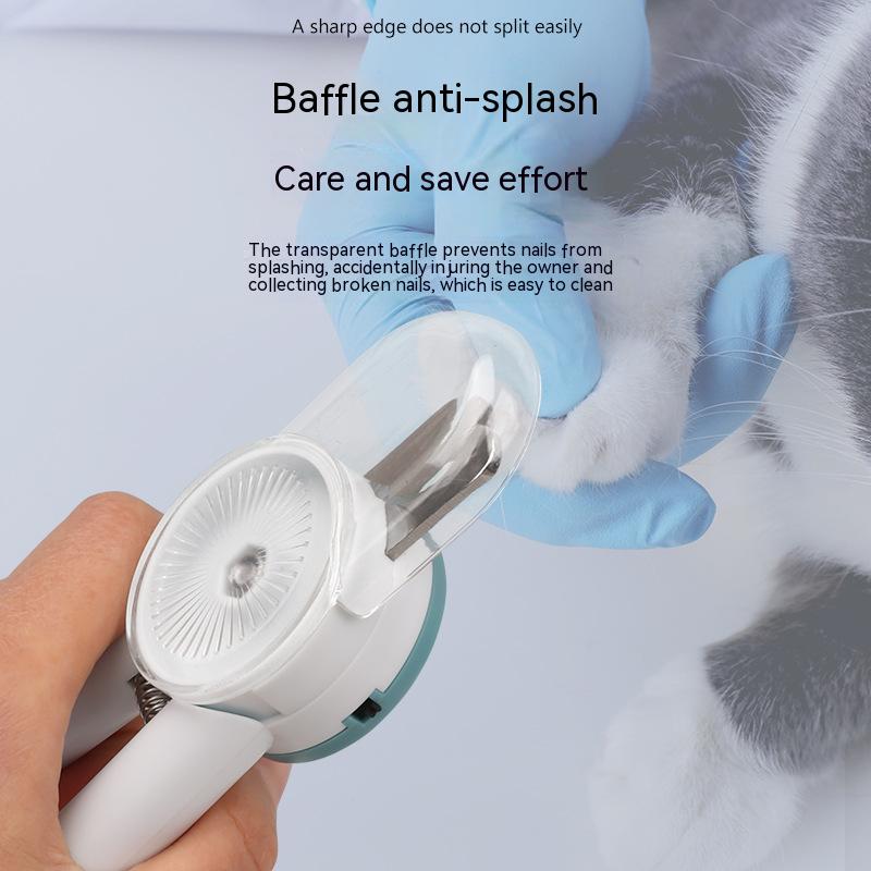 Professional Light Dog Nail Clippers File LED Shine Blood Line Anti-blood Bit Cat Nail Clippers Nail Grinder Pet Supplies