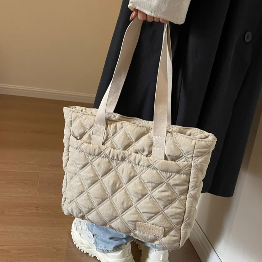 Quilted Women's Handbag Diamond Lattice