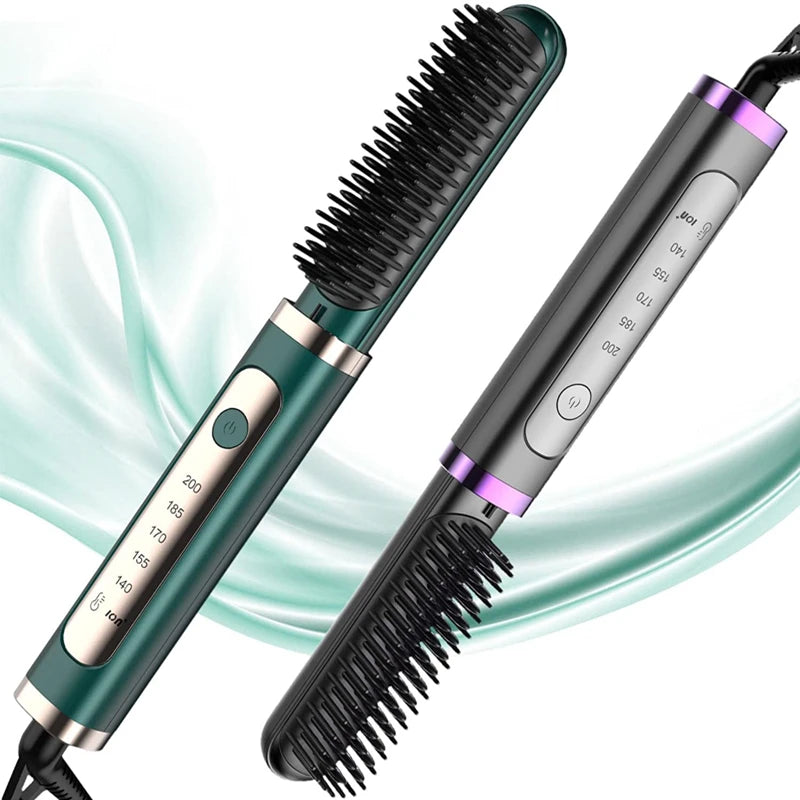 Electric Hair Straightener Hot Comb Brush