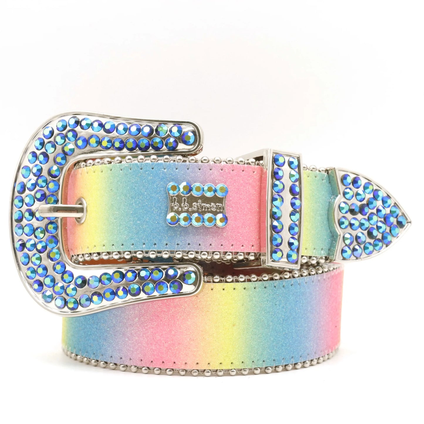 Rhinestones Western Belts Studded Men Women