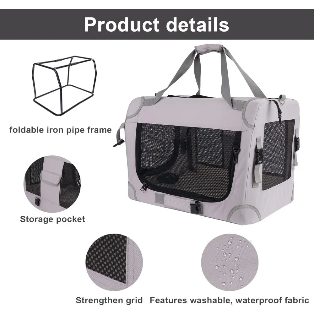 Carriers for Traveling/Indoor and Outdoor, Pet Crate Carrier