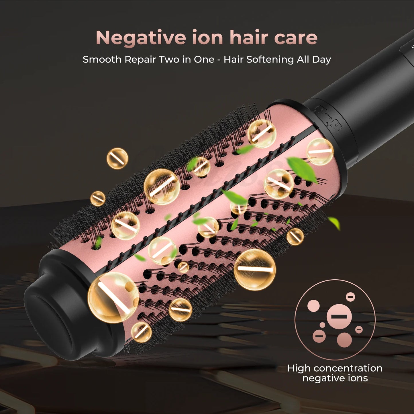 Heated Round Brush Portable Curling Iron