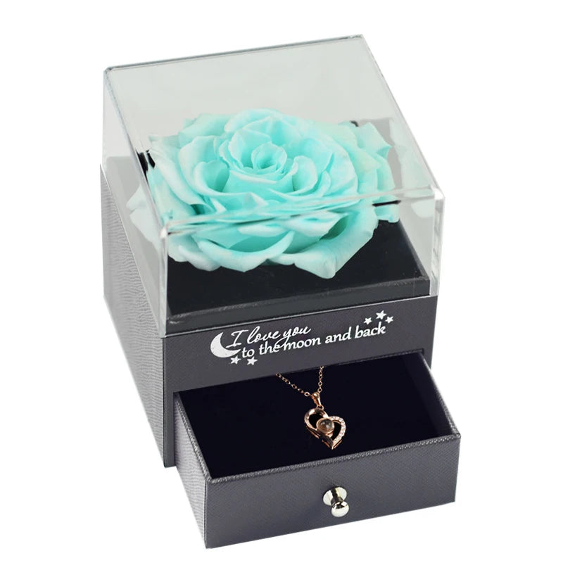 Eternal Rose Flower Jewelry Gift Box