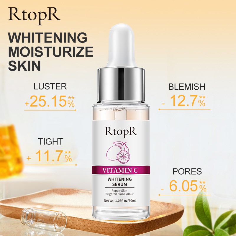 RtopR VITAMIN C Whitening Serum Repair Face Skin Brighten Skin Colour Wrinkle Remover Moisturizing Essence Lift Firm Anti-aging