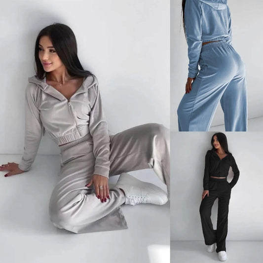 Two Pieces Set Women's Tracksuit Zip Up